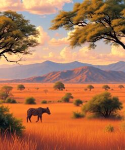 Realistic Golden Savannah Paint By Numbers