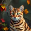 Realistic Golden Thicket Bengal paint by numbers