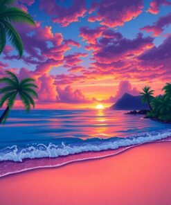 Beach Dusk Paint Numbers