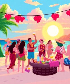 Beach Party Paint Numbers