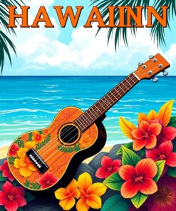 Ukulele Poster Paint Numbers