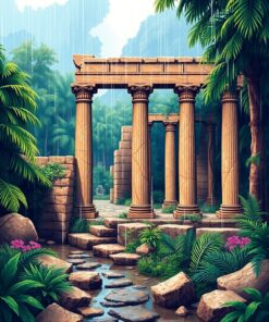 Jungle Rain Paint Numbers