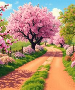 Blossom Road Paint Numbers