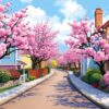 Realistic Heritage Blossom Road Paint By Numbers
