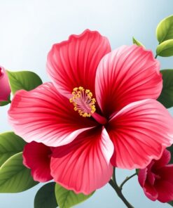 Realistic Hibiscus Valentine Paint By Numbers