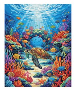 Realistic Hidden Coastal Reef Paint By Numbers