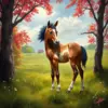 Realistic Hidden Pasture Foal paint by numbers