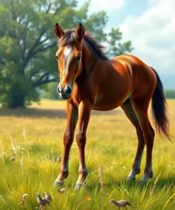 Realistic Hidden Pasture Foal Paint By Numbers