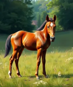 Realistic Hidden Pasture Foal Paint By Numbers