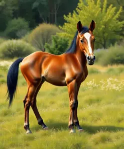 Realistic Hidden Pasture Foal paint by numbers