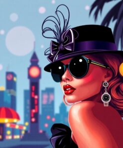 Realistic Hollywood Glamour Hatbox Paint By Numbers