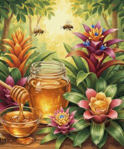 Realistic Honey And Bromeliads Paint By Numbers