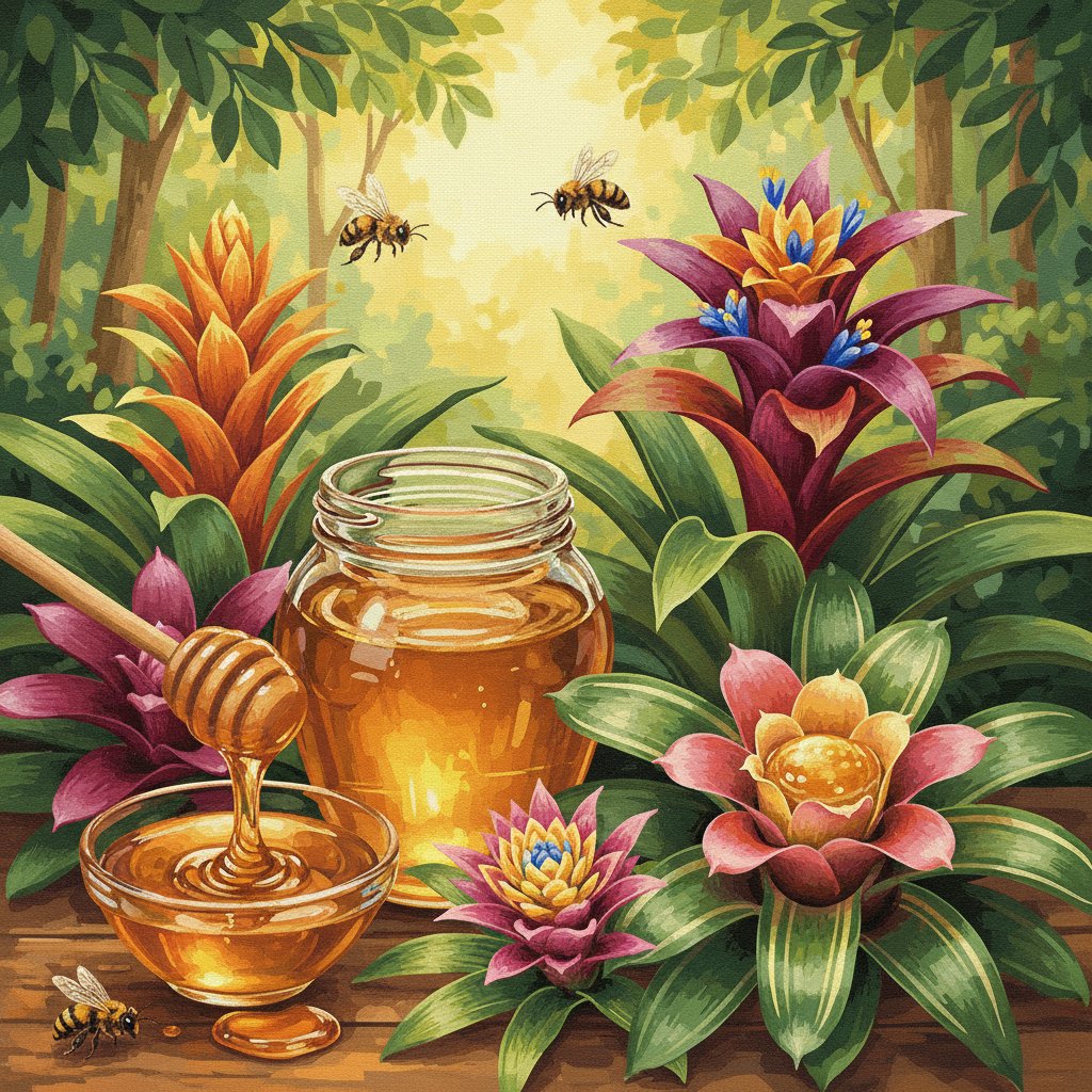 Realistic Honey And Bromeliads Paint By Numbers Kit completed