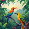 Jungle Birds Paint Numbers