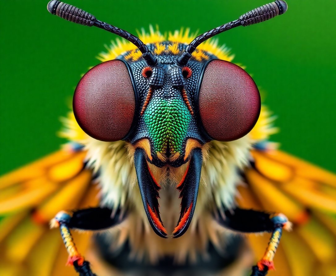 Realistic Insect Specimen Macro Paint By Numbers Kit completed