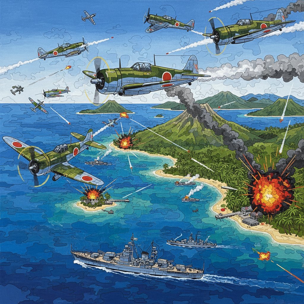 realistic-island-air-combat-paint-by-numbers-kit-wwii-art