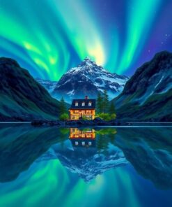 Realistic Island Aurora Watch Paint By Numbers