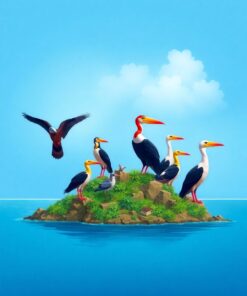 Bird Formation Paint Numbers