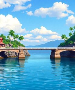 Realistic Island Bridge Span Paint By Numbers