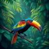 Realistic Island Canopy Bird Paint By Numbers