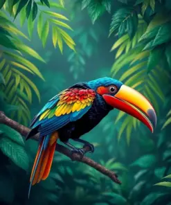 Realistic Island Canopy Bird Paint By Numbers