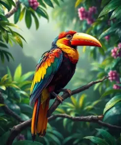 Realistic Island Canopy Bird Paint By Numbers