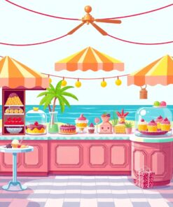 Dessert Counter Paint Numbers