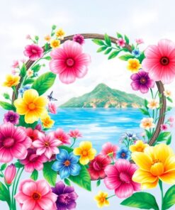 Floral Hoop Paint Numbers