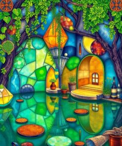 Glass Oasis Paint Numbers