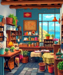 Haberdashery Scene Paint Numbers