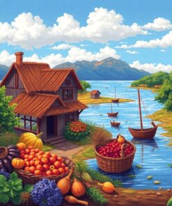 Realistic Island Heritage Harvest Paint By Numbers