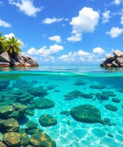 Realistic Island Lagoon Shallows Paint By Numbers