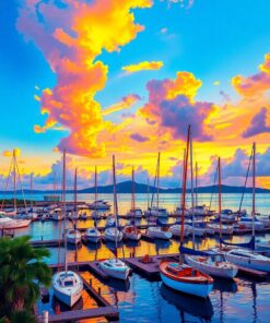 Marina Sunset Paint Numbers