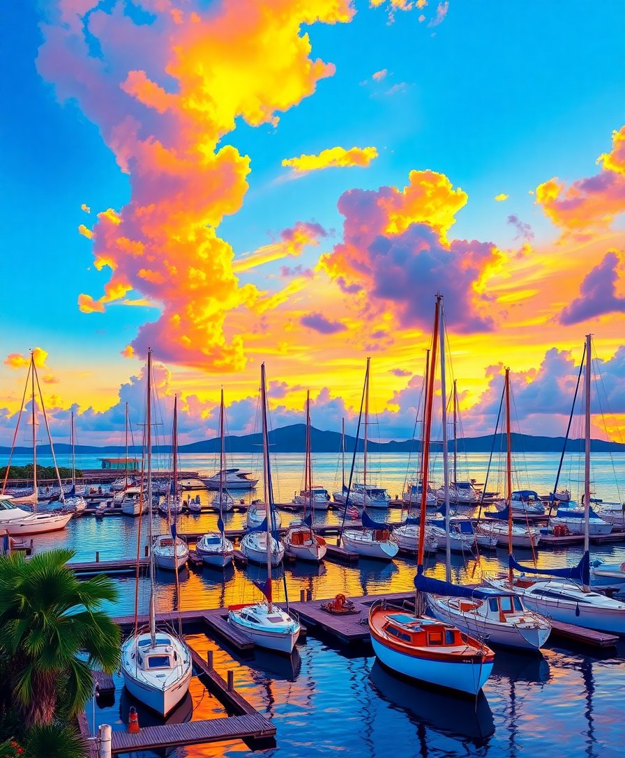 Marina Sunset Paint Numbers Marina Sunset Paint Numbers