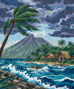 Realistic Island Monsoon Paint By Numbers