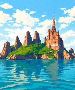 Realistic Island Ocean Spires Paint By Numbers