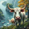 Realistic Island Oxen Farming paint by numbers