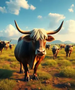 Realistic Island Oxen Farming Paint By Numbers