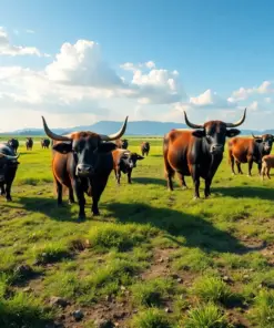 Realistic Island Oxen Farming paint by numbers