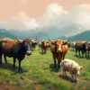 Realistic Island Oxen Farming Paint By Numbers