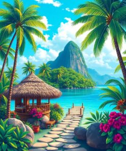 Paradise Retreat Paint Numbers