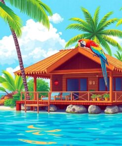 Parrot Retreat Paint Numbers