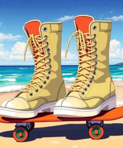 Realistic Island Skate Boots Paint By Numbers