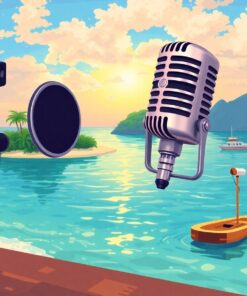 Realistic Island Studio Microphone Paint By Numbers