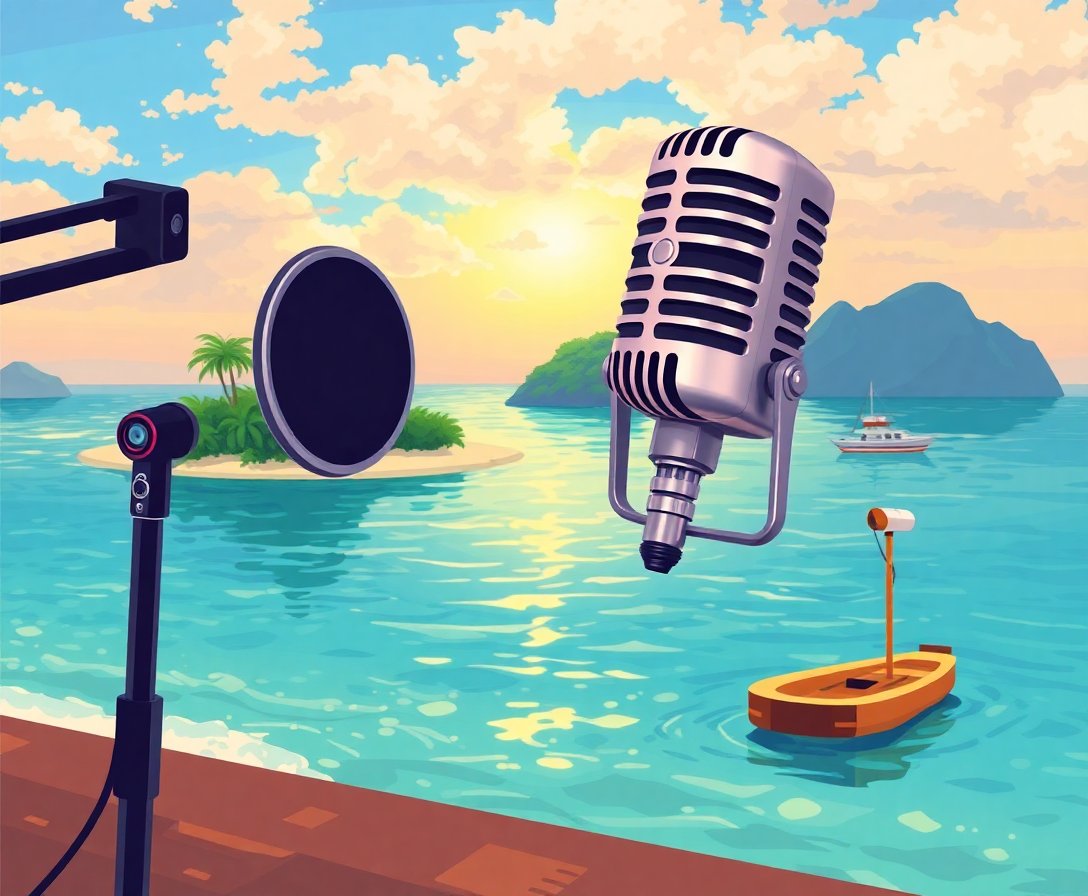 Realistic Island Studio Microphone Paint By Numbers Kit completed