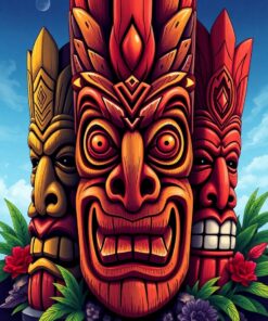 Tiki Idols Paint Numbers