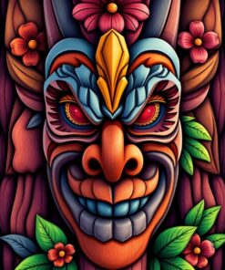 Tiki Motif Paint Numbers