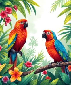 Realistic Jungle Aviary Journal Paint By Numbers