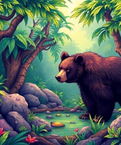 Bear Oasis Paint Numbers