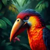 Realistic Jungle Bird Portrait Paint By Numbers